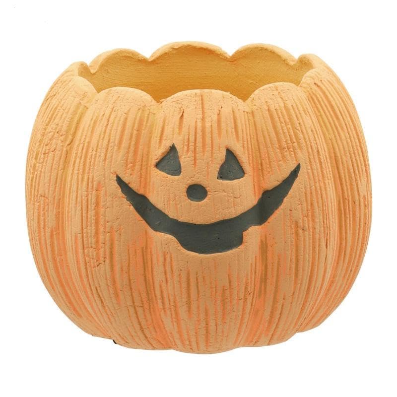 ご購入済み リメイク鉢 ハロウィン コウモリ鉢 黒猫とジャック.オ